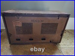 Vintage 1930s French France Realson Band Radio with telefunken philips miniwatt