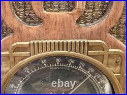 Vintage 1930s Marshall 6 Tube Radio AM / PB / SW Tombstone Style (SEE VIDEO)