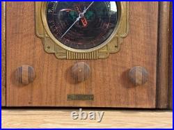 Vintage 1930s Marshall 6 Tube Radio AM / PB / SW Tombstone Style (SEE VIDEO)