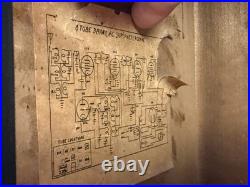 Vintage 1930s Marshall 6 Tube Radio AM / PB / SW Tombstone Style (SEE VIDEO)