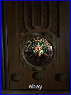 Vintage 1930s Marshall 6 Tube Radio AM / PB / SW Tombstone Style (SEE VIDEO)