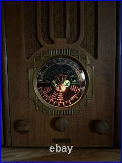 Vintage 1930s Marshall 6 Tube Radio AM / PB / SW Tombstone Style (SEE VIDEO)
