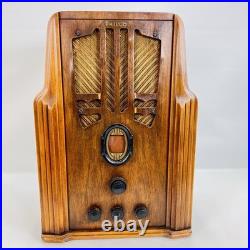 Vintage 1930s Philco 624 Tombstone Tube Radio 18.5 Antique -Untested- As-Is