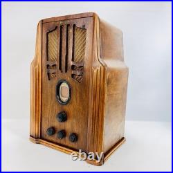 Vintage 1930s Philco 624 Tombstone Tube Radio 18.5 Antique -Untested- As-Is