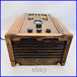 Vintage 1930s Philco 624 Tombstone Tube Radio 18.5 Antique -Untested- As-Is