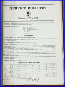 Vintage 1930s Radio Service Bulletin Binder Philco Emerson Arvin Repair Manual