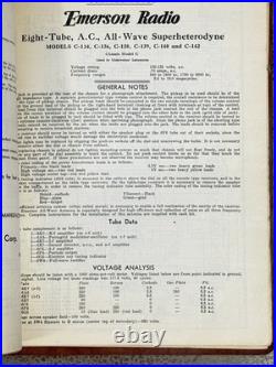 Vintage 1930s Radio Service Bulletin Binder Philco Emerson Arvin Repair Manual