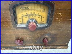 Vintage 1930s T. Eaton Viking SUPERHETERODYNE RADIO Wood Case Tube Radio Vintage 1930s T. Eaton Viking SUPERHETERODYNE RADIO Wood Case Tube Radio