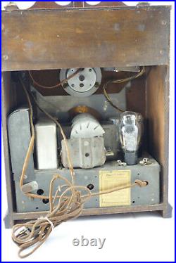 Vintage 1931-32 Philco Model 51 Tube Radio Clock Working