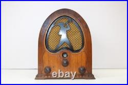 Vintage 1931 Old Antique Jackson Bell Peter Pan Restored Chassis Radio & Plays