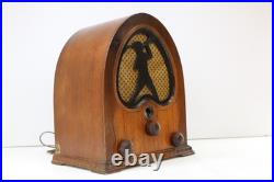 Vintage 1931 Old Antique Jackson Bell Peter Pan Restored Chassis Radio & Plays