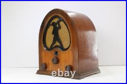 Vintage 1931 Old Antique Jackson Bell Peter Pan Restored Chassis Radio & Plays