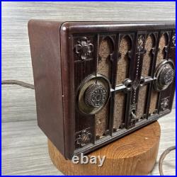 Vintage 1932 Kadette Model H Gothic Bakelite Tube Radio International PARTS ONLY