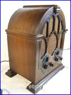 Vintage 1933 RCA Victor Model 120 Cathedral Tube Radio Original Complete