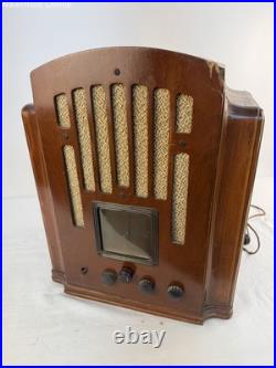 Vintage 1934 GE M-61 Tombstone Tube Radio Original Complete for Repair