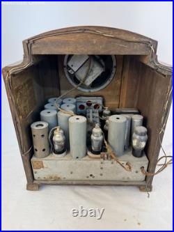 Vintage 1934 GE M-61 Tombstone Tube Radio Original Complete for Repair