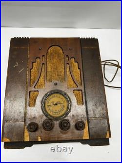 Vintage 1935 Atwater Kent 145 Tombstone AM/SW1/SW2 Super Heterodyne Tube Radio