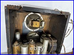 Vintage 1935 Atwater Kent 145 Tombstone AM/SW1/SW2 Super Heterodyne Tube Radio