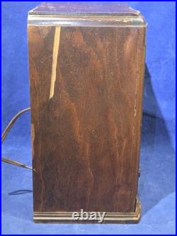 Vintage 1936 Coronado 575 Wood Tombstone Tube Radio Art Deco Airplane Dial