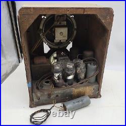 Vintage 1936 SILVERTONE 7154 SMALL TOMBSTONE RADIO for Parts Repair RARE HTF