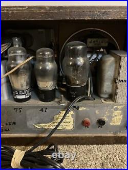 Vintage 1936 TROY Model 67-SW Tube Radio Rare Untested Original Parts