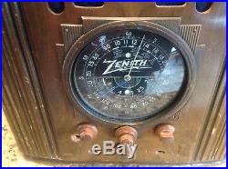 Vintage 1936 Zenith 9 S 30 Tombstone Radio WORKS! Serial # N 4805