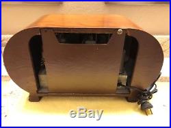 Vintage 1937 Clinton 216 Wood Tube Radio EXTREMELY RARE in beautiful cond