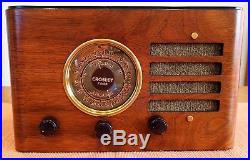 Vintage 1937 Crosley Model 517 Fiver Wooden Table Top Tube Radio Restored