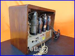 Vintage 1938 EMERSON BA-201 Ingraham Wood Cabinet TUBE RADIO