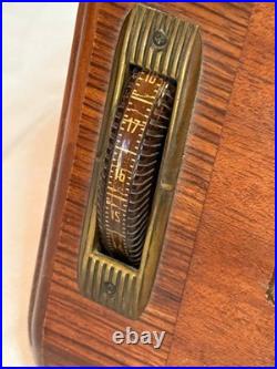 Vintage 1938 GE GD-60 Tube Radio Art Deco Wood Cabinet Works
