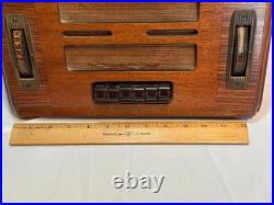 Vintage 1938 GE GD-60 Tube Radio Art Deco Wood Cabinet Works