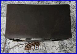 Vintage 1938 Marbled Bakelite Detrola Model 208 Rare TRF Tube Radio Works