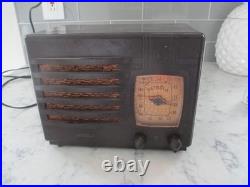 Vintage 1938 Marbled Bakelite Detrola Model 208 Tube Radio Works