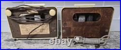 Vintage 1938 Packard Bell 100A Hi-Lo Radio Pair Deco Tube Project