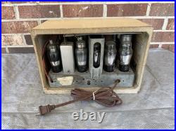 Vintage 1938 Philco AM Tube Radio Wooden Ivory Model 38-12Cl WORKS