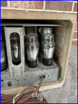Vintage 1938 Philco AM Tube Radio Wooden Ivory Model 38-12Cl WORKS