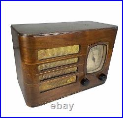 Vintage 1939 Philco 39-8T Wood Tabletop Tube Radio Art Deco