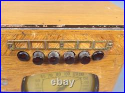 Vintage 1939 Philco Tube AM Radio Model 39-7 Antique Wood Art Deco