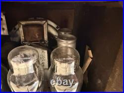 Vintage 1939 Philco Tube AM Radio Model 39-7 Antique Wood Art Deco