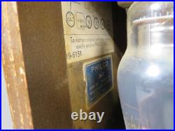 Vintage 1939 Philco Tube AM Radio Model 39-7 Antique Wood Art Deco