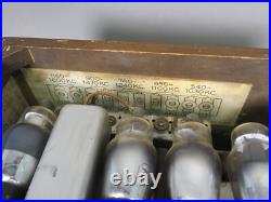 Vintage 1939 Philco Tube AM Radio Model 39-7 Antique Wood Art Deco