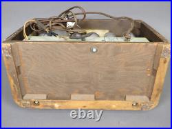 Vintage 1939 Philco Tube AM Radio Model 39-7 Antique Wood Art Deco