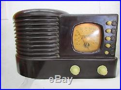 Vintage 1939 Zenith Art Deco Bakelite Beehive Am Tube Radio Working 6-D-312