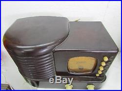 Vintage 1939 Zenith Art Deco Bakelite Beehive Am Tube Radio Working 6-D-312