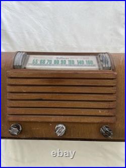 Vintage 1940-41 Hoffman A-300 Tube Radio WORKING Art Deco Wood AM Los Angeles