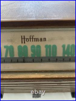Vintage 1940-41 Hoffman A-300 Tube Radio WORKING Art Deco Wood AM Los Angeles