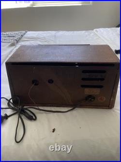 Vintage 1940-41 Hoffman A-300 Tube Radio WORKING Art Deco Wood AM Los Angeles