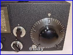 Vintage 1940 National 1-10 Tube HAM Radio VHF HRO Receiver with 12 Plug-In Coils