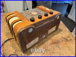 Vintage 1940'S Crosley American Overseas 66TC Tube Radio SEE VIDEO