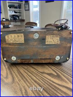 Vintage 1940'S Crosley American Tube Radio 66TC Restored Electronics Input Jack